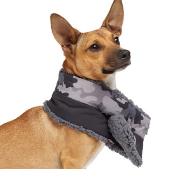 Dog Scarf: Gray Camo Adjustable, S/M & XS/S - Picture 2 of 3